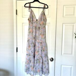 Lulu’s Lavender Floral Dress Large